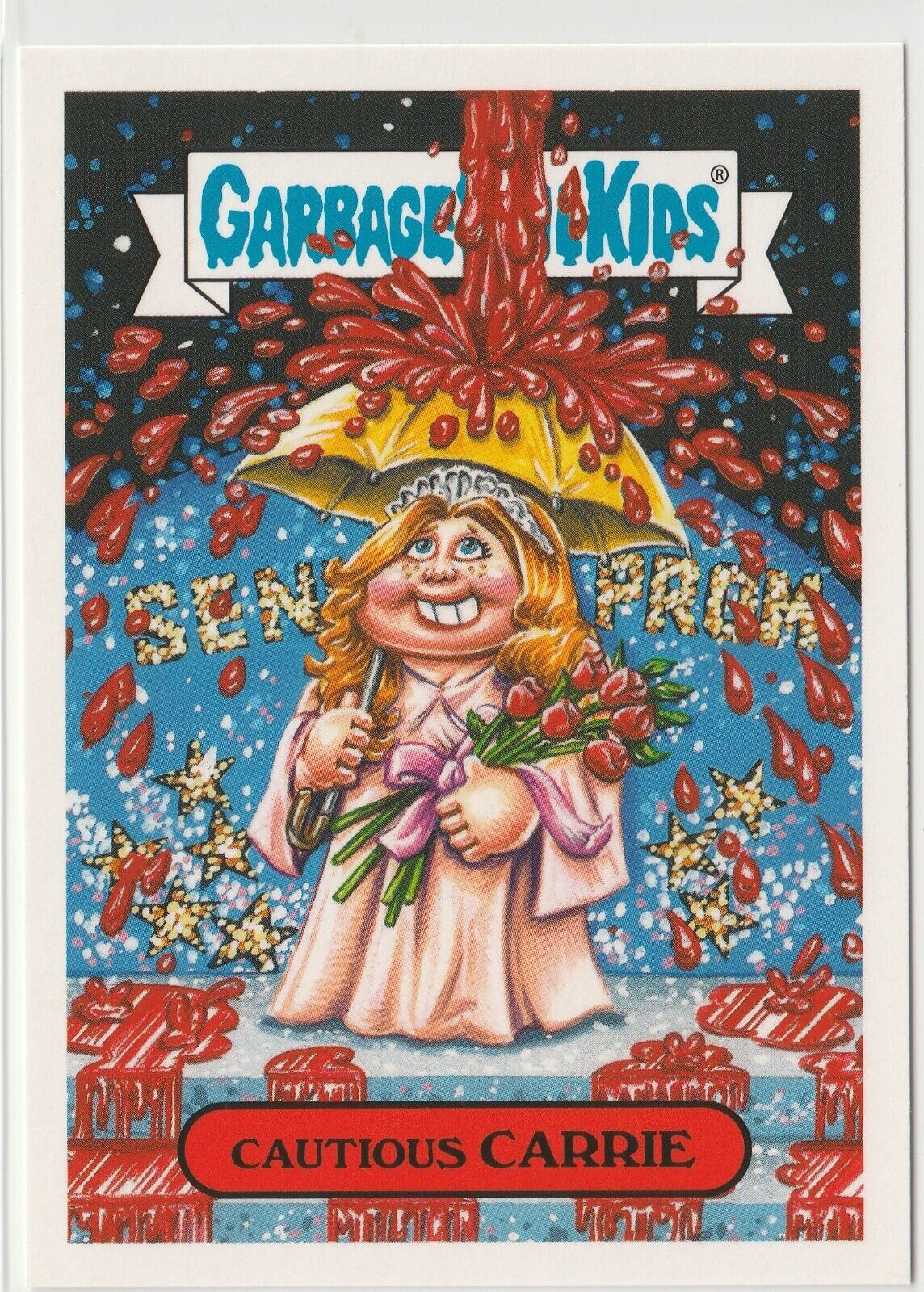Garbage Pail Kids Cautious Carrie 5a GPK Topps 2018 Oh, The Horror-ible sticker