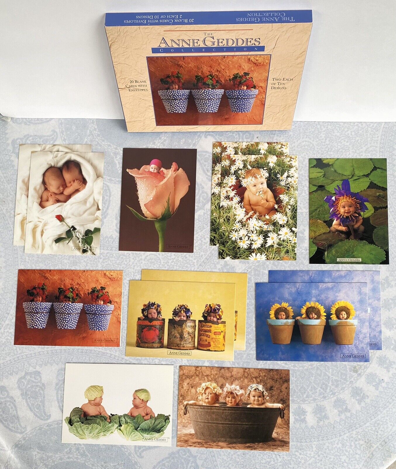 Vintage 1997 The Anne Geddes Collection Greeting Cards Open Box