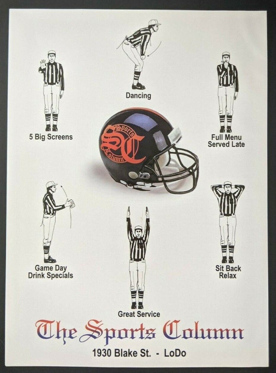 Sports Column Football Print Ad Poster Art PROMO Original Referee LoDo Advert