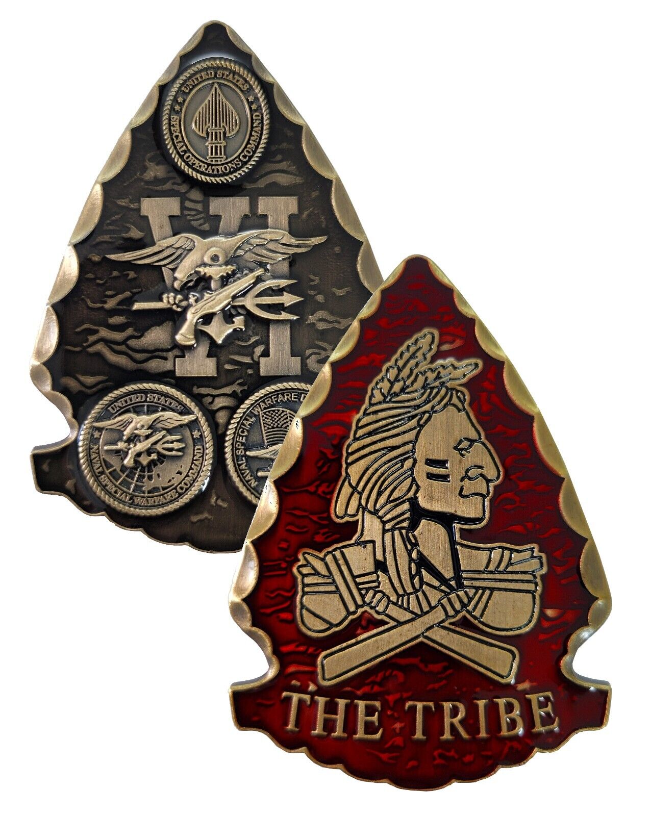 Navy Seal Team Six The Tribe Red Squadron SEALS DEVGRU SOCOM Challenge Coin 
