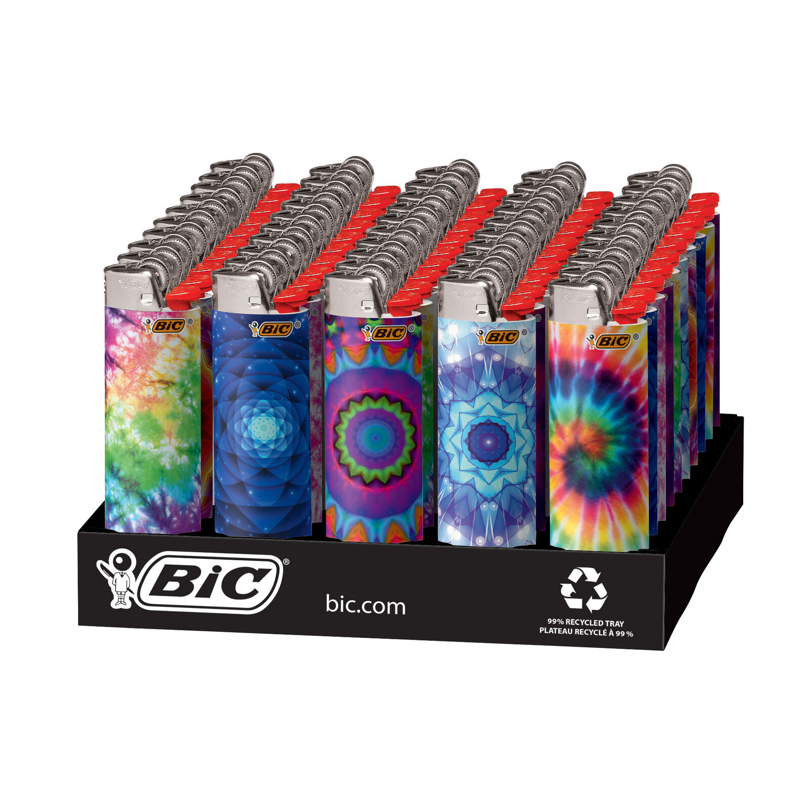 BIC Special Edition Psychedelic Series Pocket Lighters, 50-Count Tray