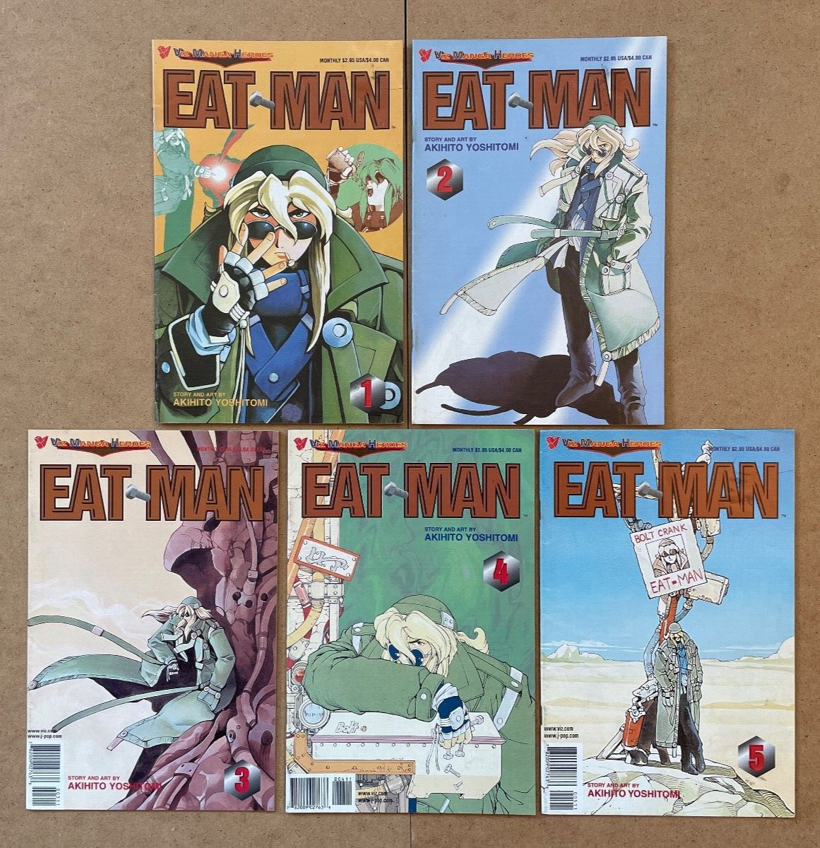 Eat Man #1-5, Viz Manga Heroes, Akihito Yoshitomi, LOT OF 5 