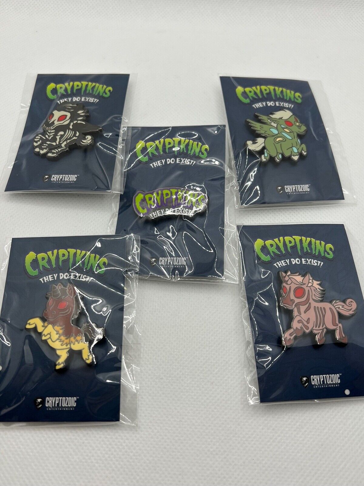SDCC 2022 EXCLUSIVE Cryptozoic Cryptkins Horse Collection Enamel Pin Set of 5