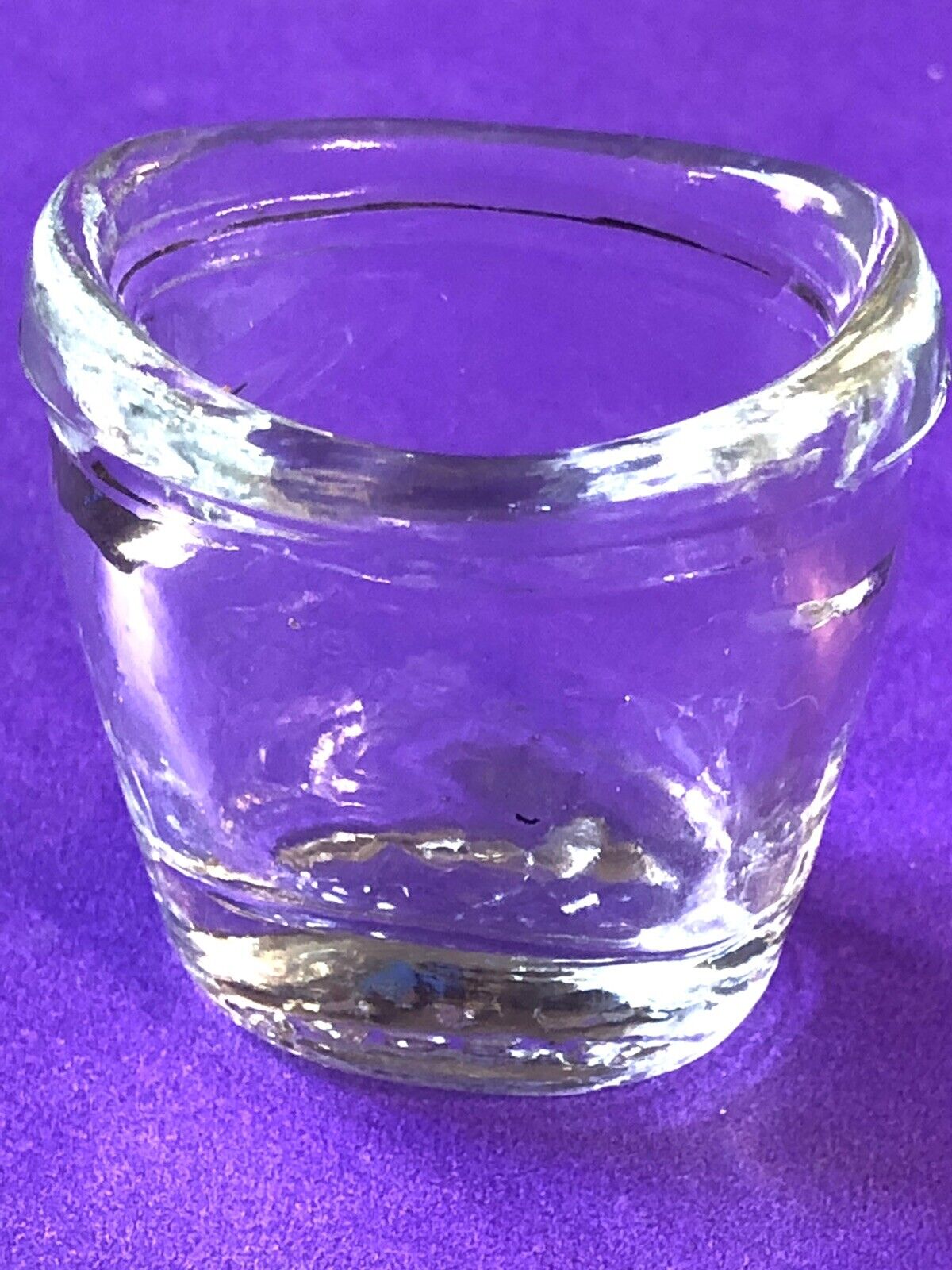 Vintage Eye Wash Cup Clear Glass - Optical Collectibles - Made in U.S.A.