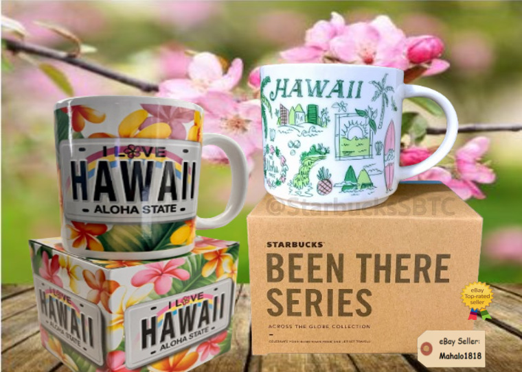 Starbucks Hawaii Mug Bundle Been There Collection Hawaii License Plate Mug