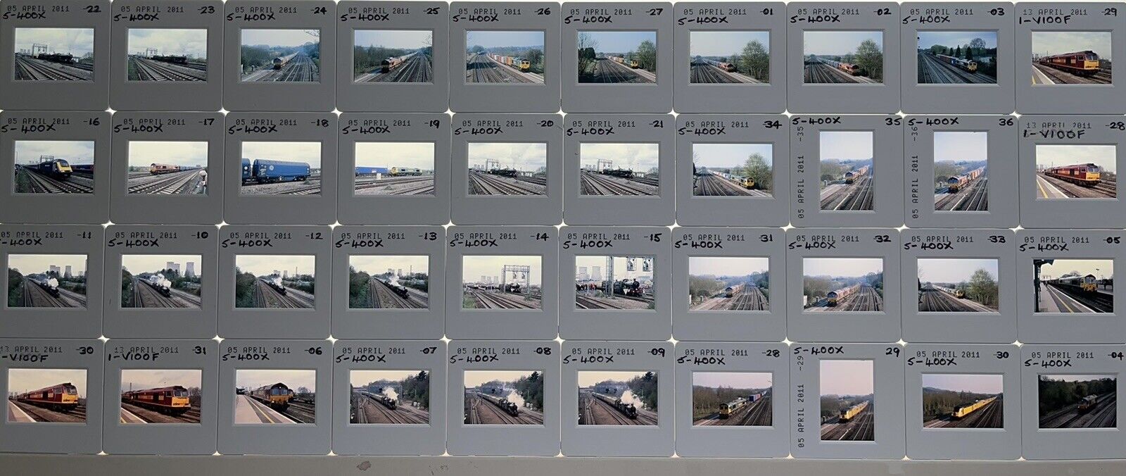 Original 35mm Train Slides X 40 Lower Basildon Free UK Post Date 2011 (B74)