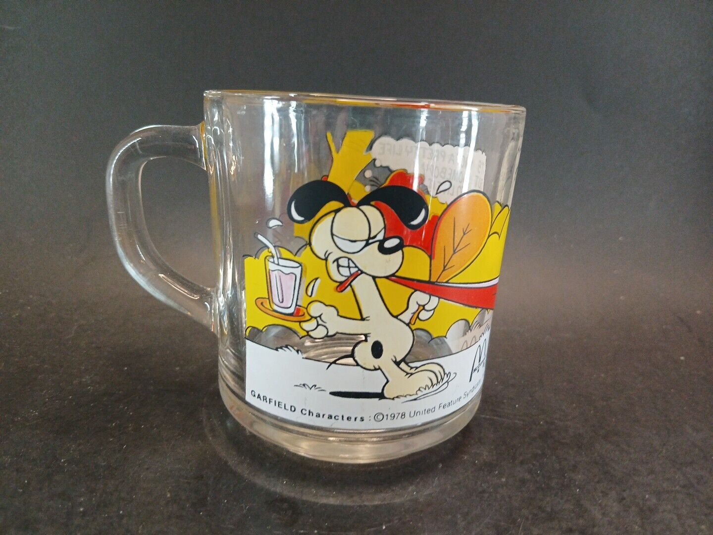 McDonald\'s Garfield Coffee Mugs Cups 1978 Jim Davis Anchor Hocking 10 oz Vintage