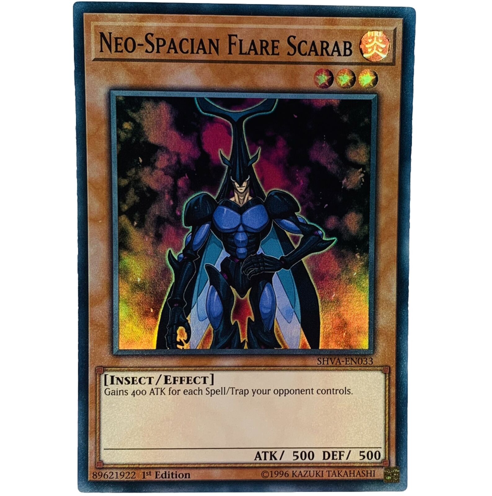 YUGIOH Neo-Spacian Flare Scarab SHVA-EN033 Super Rare Card 1st Edition NM-MINT