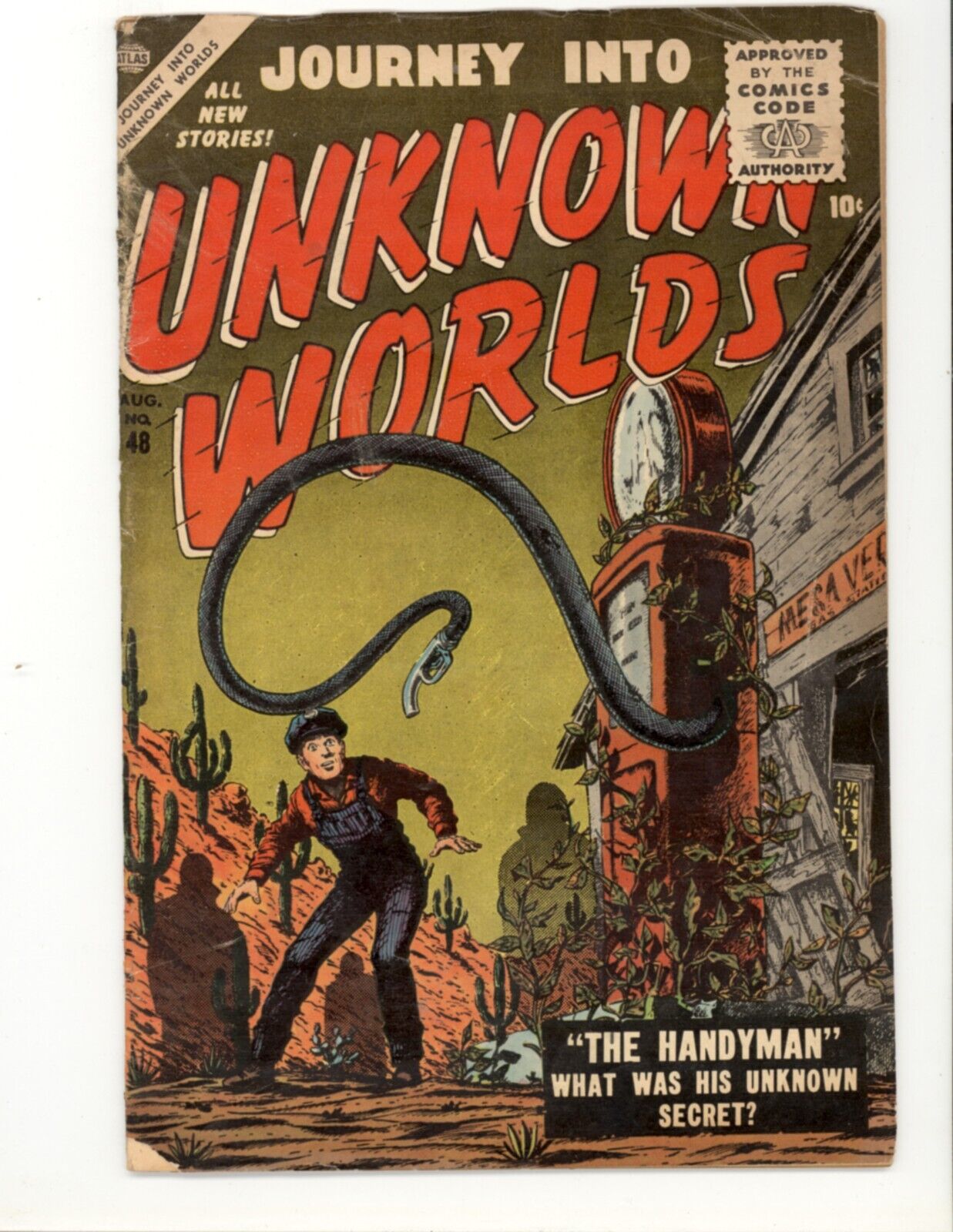 Journey Into Unknown Worlds 48 VG-/VG Atlas Horror Sci-Fi 1956