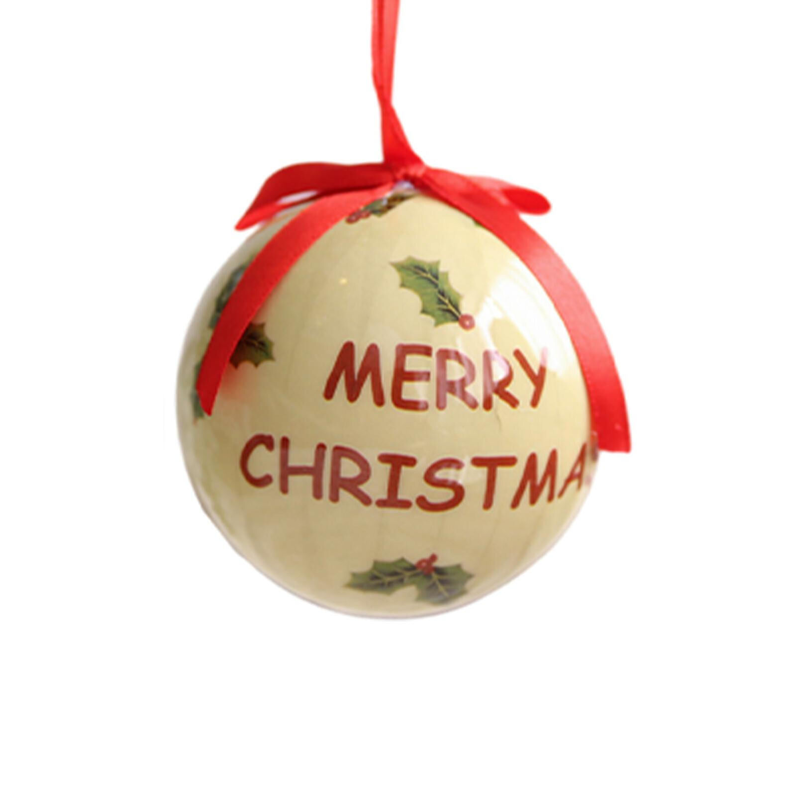 Christmas Ball Pendant 8cm Holiday Dangling Ornaments with Rope