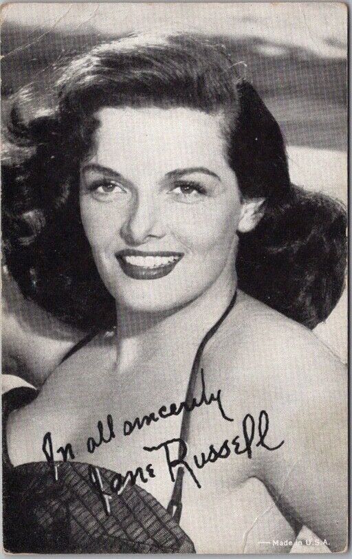 Vintage 1940s JANE RUSSELL Mutoscope Arcade Card Movie Actress / Model - Unused