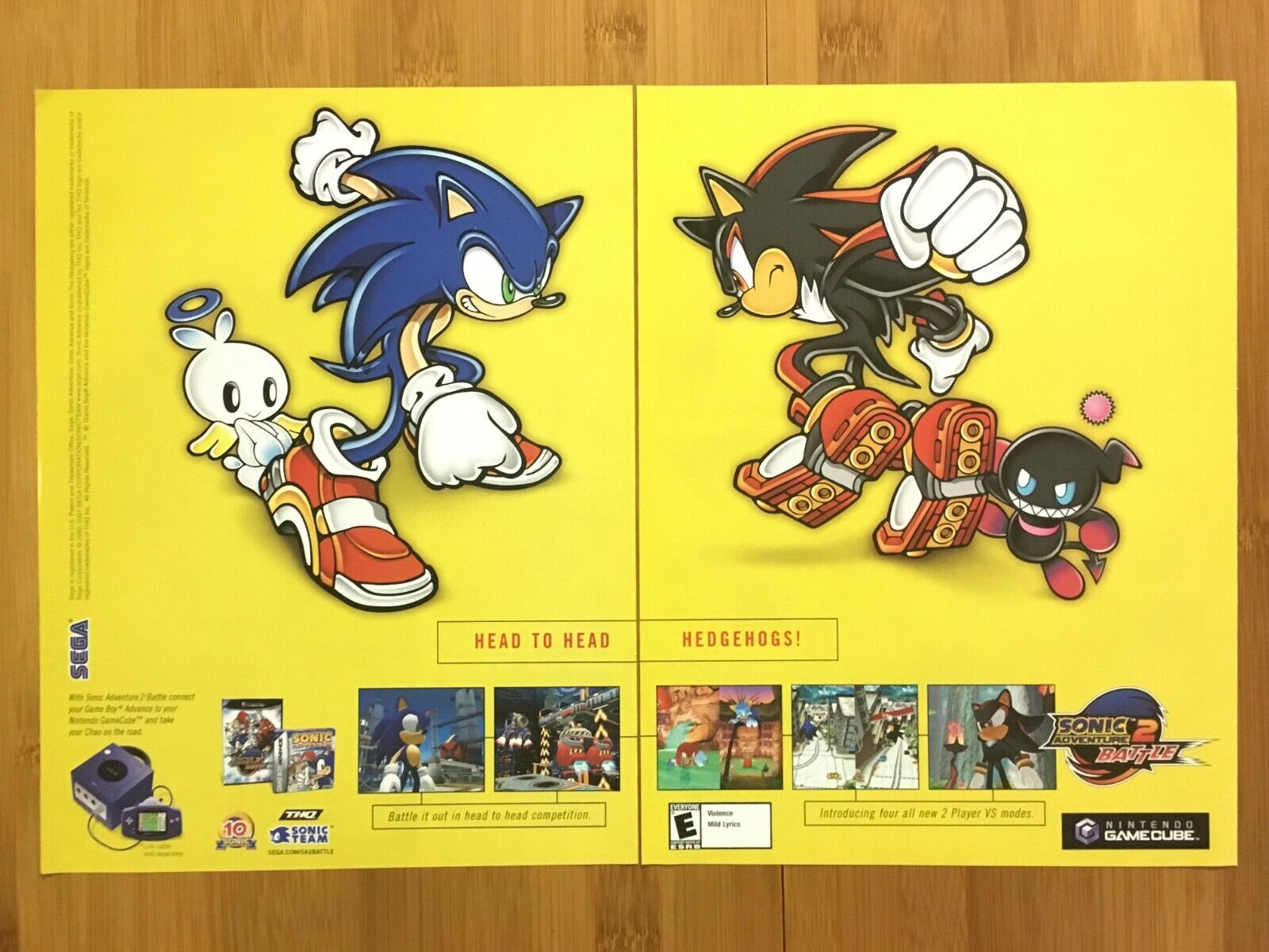 2002 Sonic Adventure 2 Battle Gamecube Print Ad/Poster Original Official Pop Art