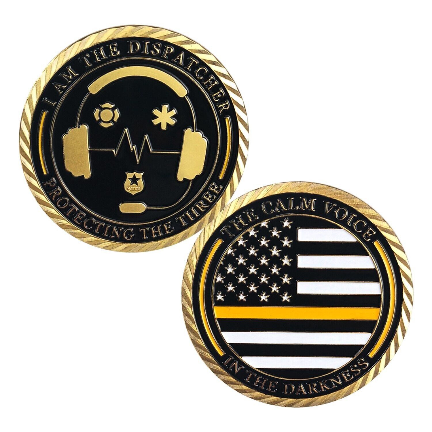 Dispatcher Challenge Coin the Thin Yellow Line Gift Coin Calm Voice Protector