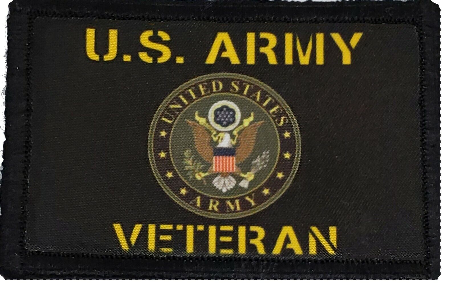 US ARMY Veteran Patch Tactical  Military USA Badge Hook Flag 