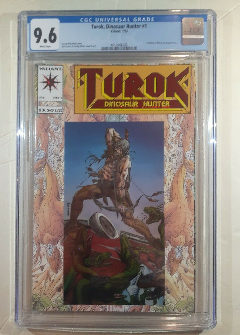 Turok Dinosaur Hunter #1  CGC 9.6 WP NM/MT  Valiant Comics 1993 Chromium cover