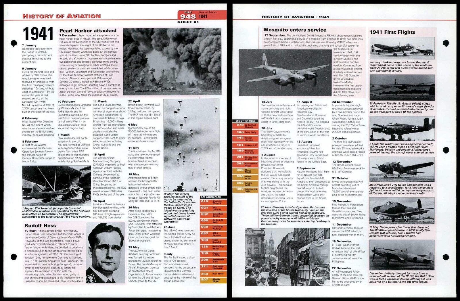 1941 - History Of Aviation #948 World Aircraft Information Page