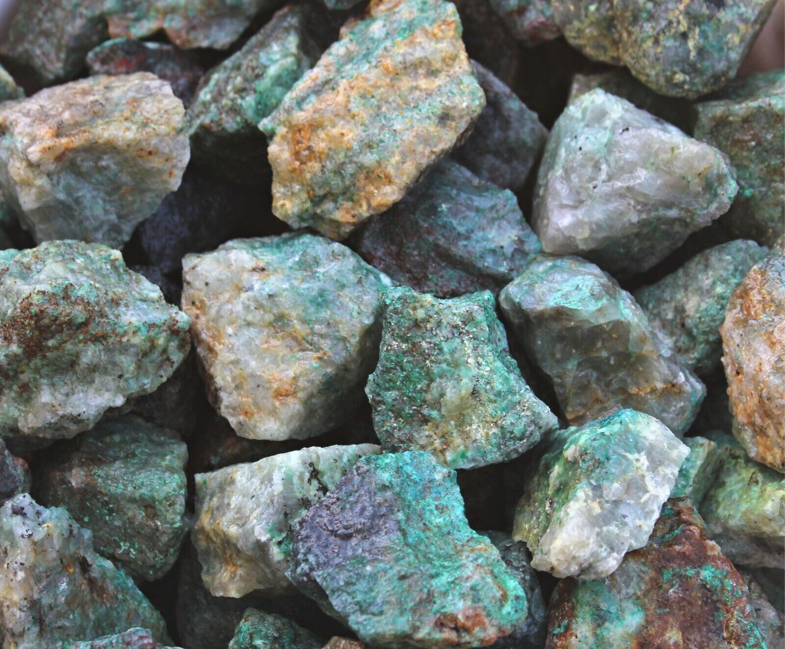Chrysocolla - Large Rough Rocks for Tumbling - Bulk Wholesale 1LB options
