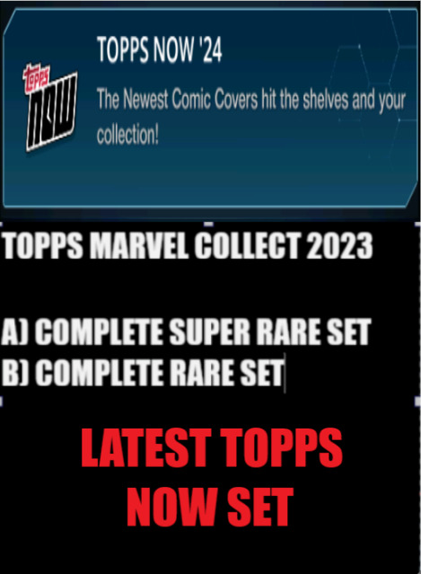 ⭐TOPPS MARVEL COLLECT TOPPS NOW MARCH 20, 2024 COMPLETE GOLD & SILVER SETS⭐