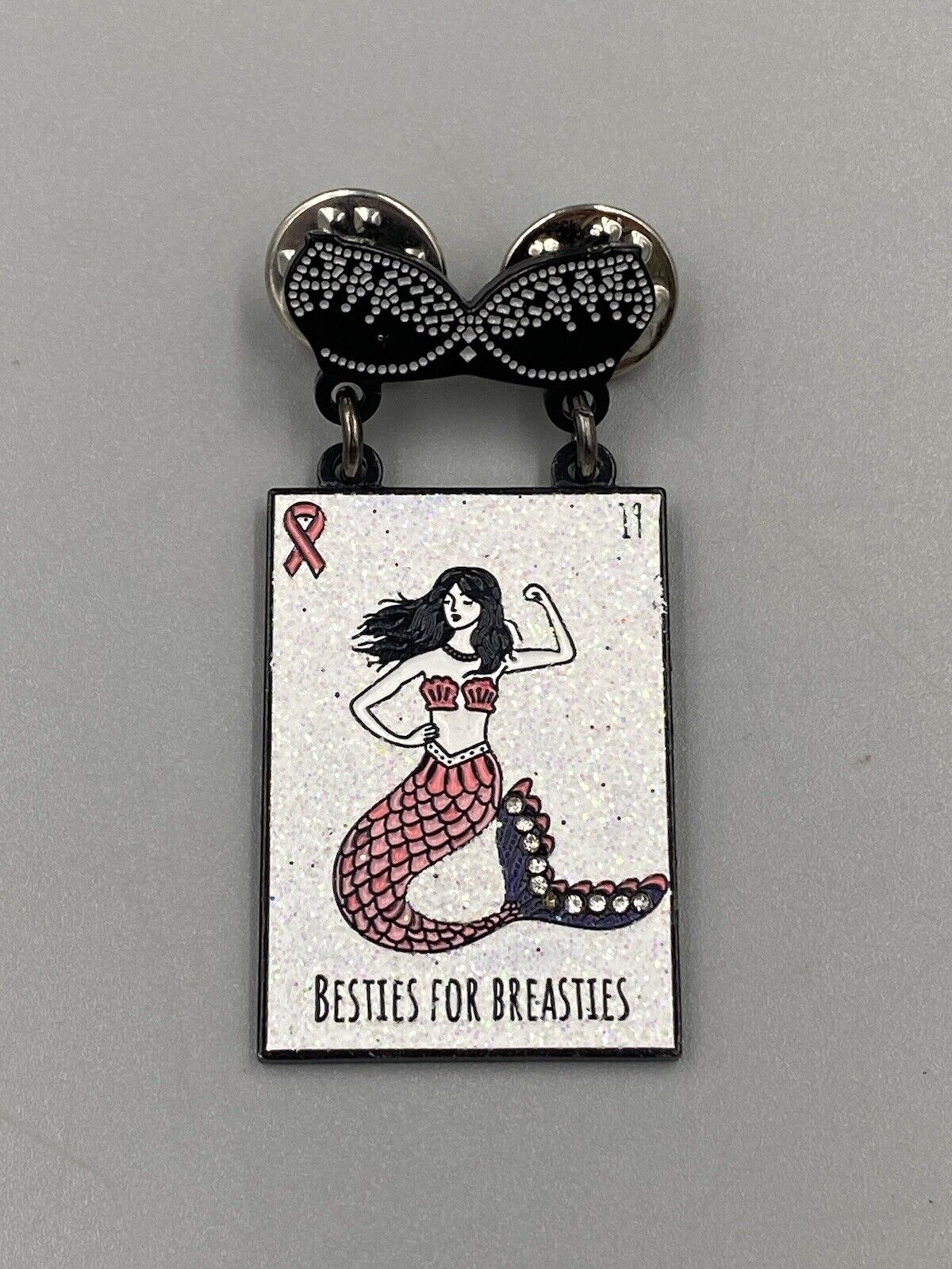 Besties For Breasties Breast Cancer Lapel Pin