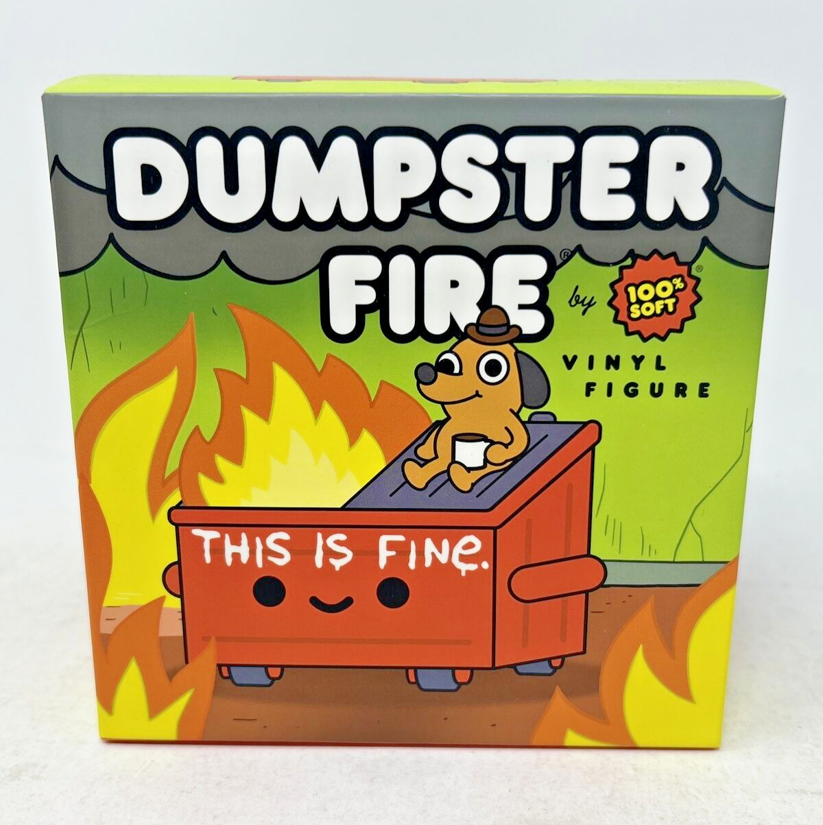 100% Soft -  Little Dumpster Fire - This is Fine Dog Vinyl Figure