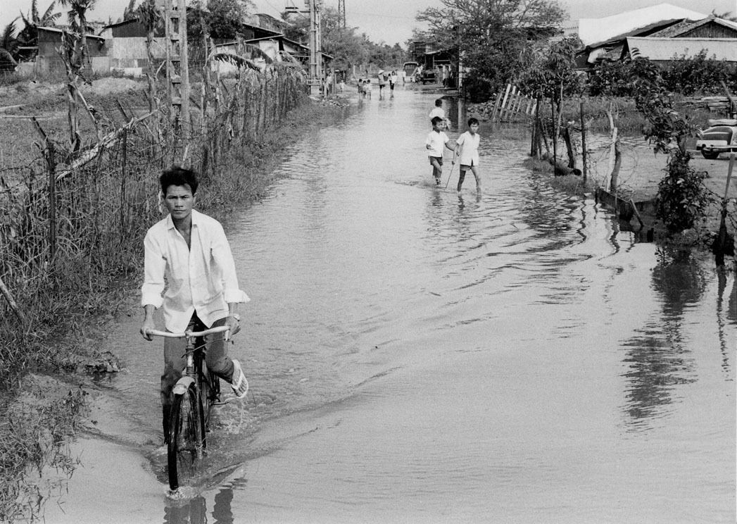 Vietnam 1971 - Flooded Street Scene In The Saigon Area During Monsoon Season
