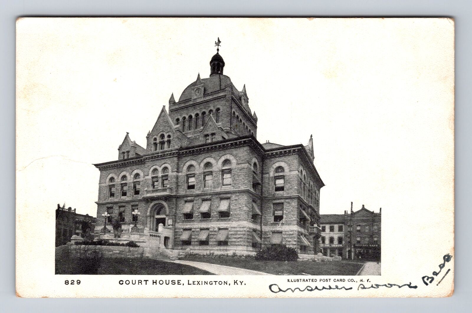 Lexington KY-Kentucky, Courthouse, Antique, Vintage c1907 Souvenir Postcard