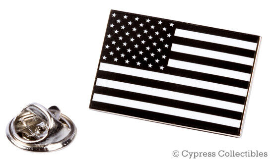 BLACK AMERICAN FLAG ENAMEL LAPEL PIN USA US United States TIE TACK BADGE NEW
