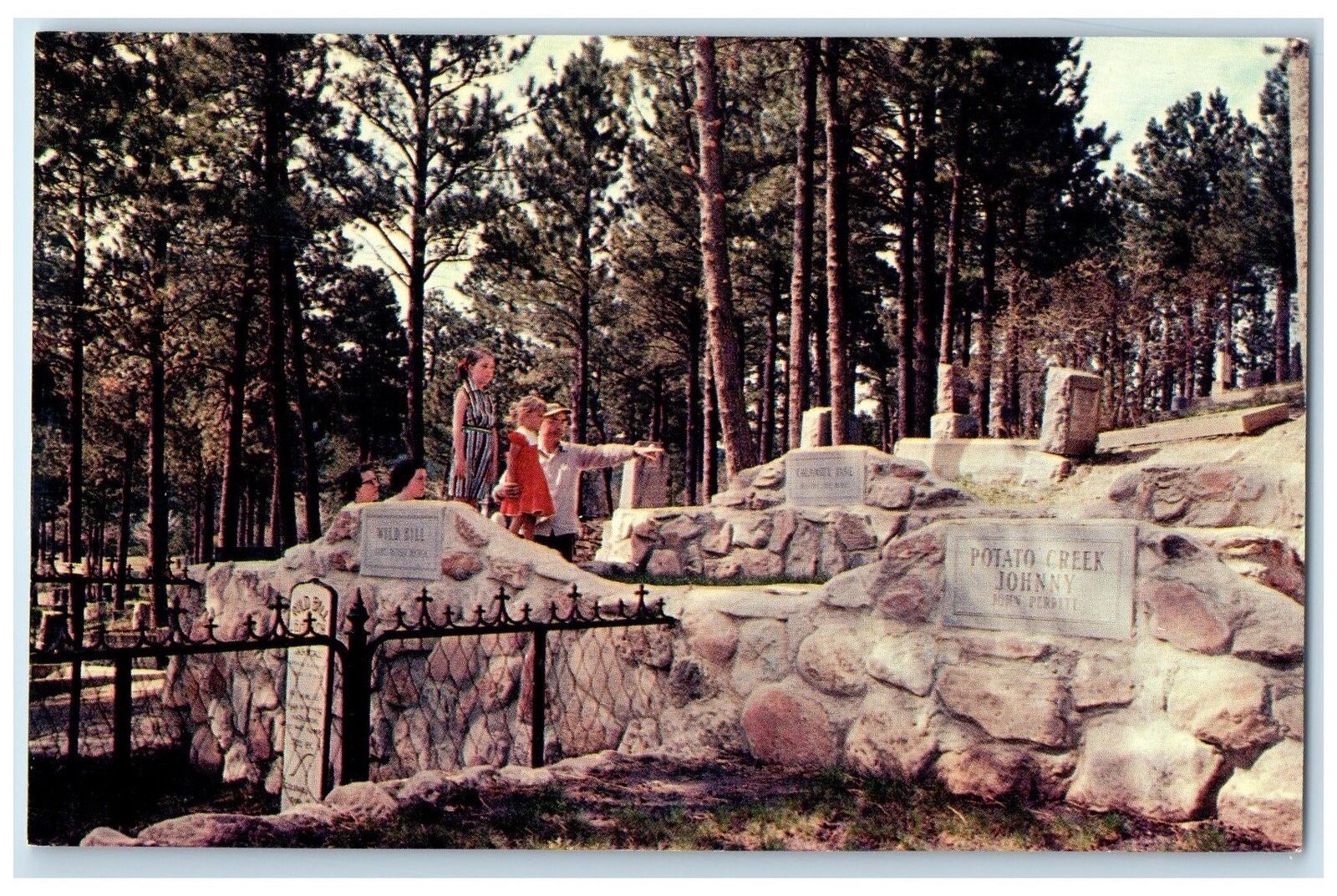 c1960s Mount Moriah Cemetery Old West Character Rests Black Hills SD Postcard