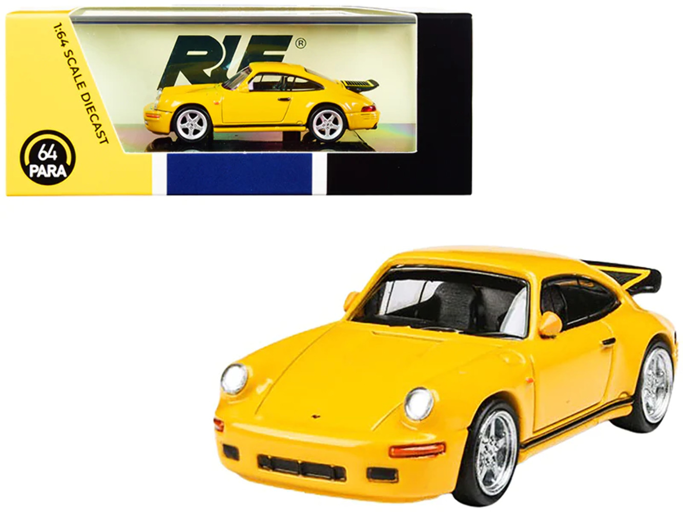 1987 RUF CTR Yellowbird Blossom Yellow 1/64 Diecast Model Car
