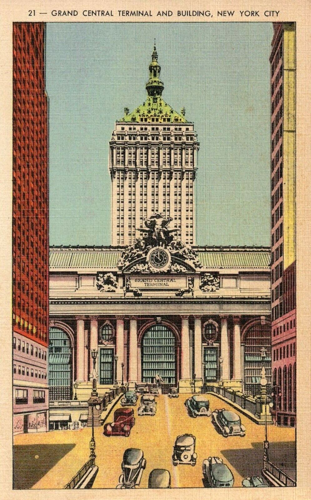 Vintage Postcard, Grand Central Railroad Terminal, New York City, NY, Long Ago*