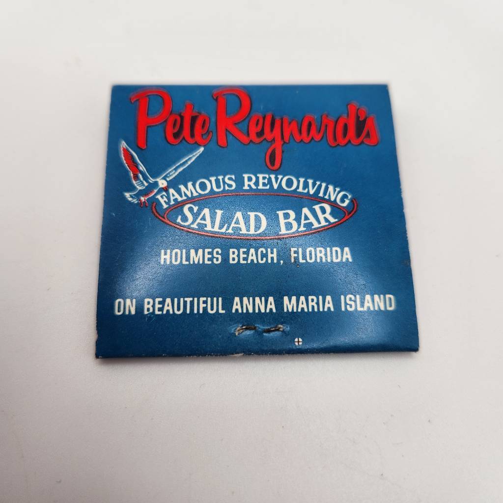 Vintage Matchbooks Pete Reynard's Famous Revolving Salad Bar Holmes Beach Anna M