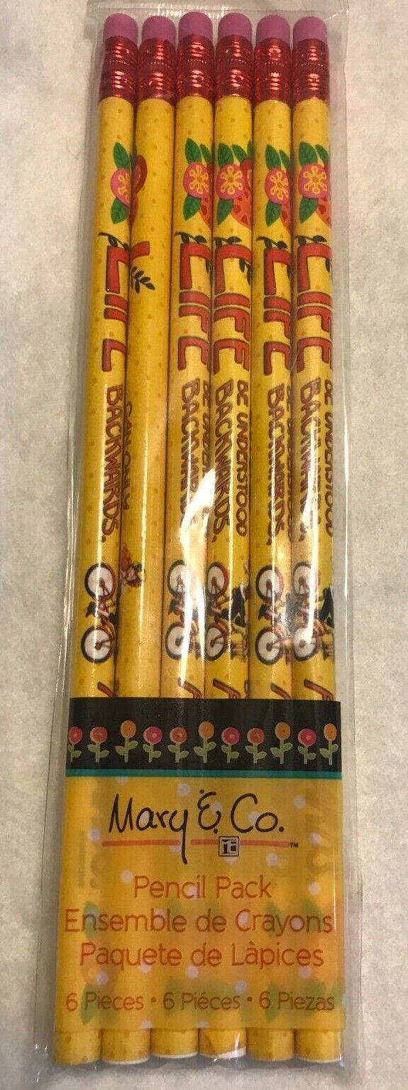 Mary Engelbreit - Mary E & Co. - Pencil Pack of 6 - New - 5 Different Designs