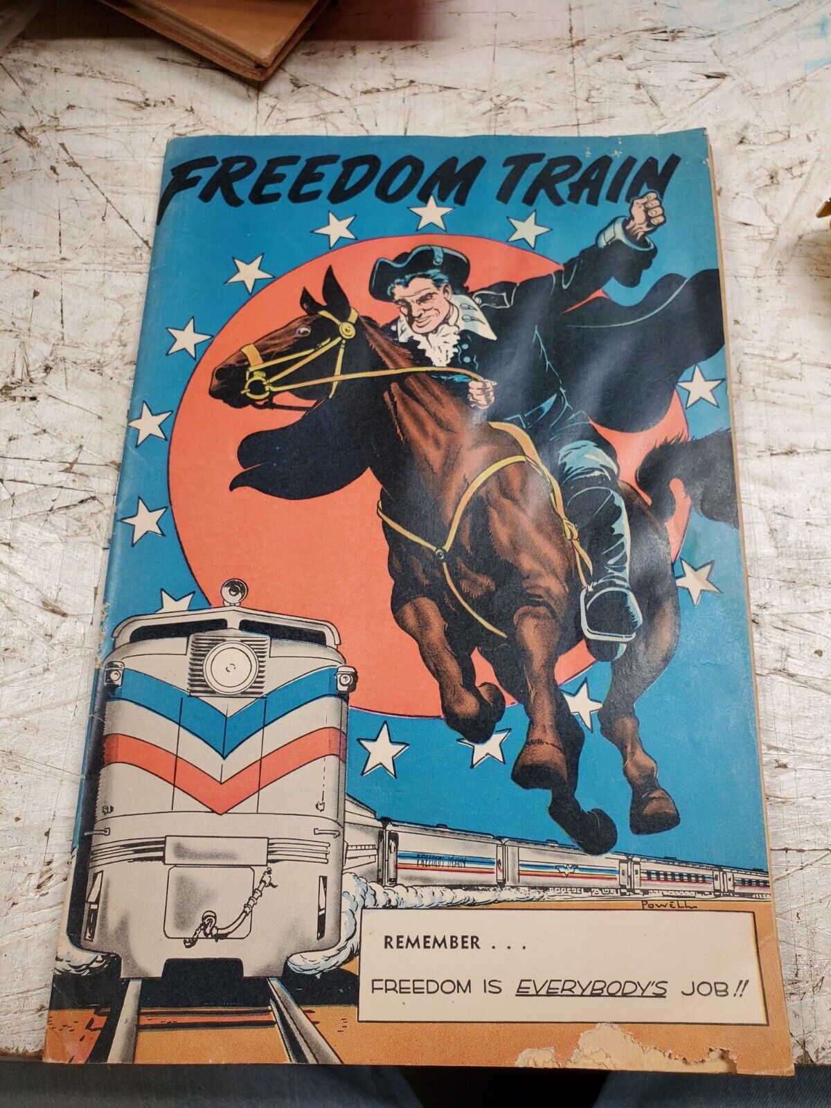 FREEDOM TRAIN ILLUSTRATED STORY COMIC BOOK SMITH & STREET 1948 PATRIOTIC COVER