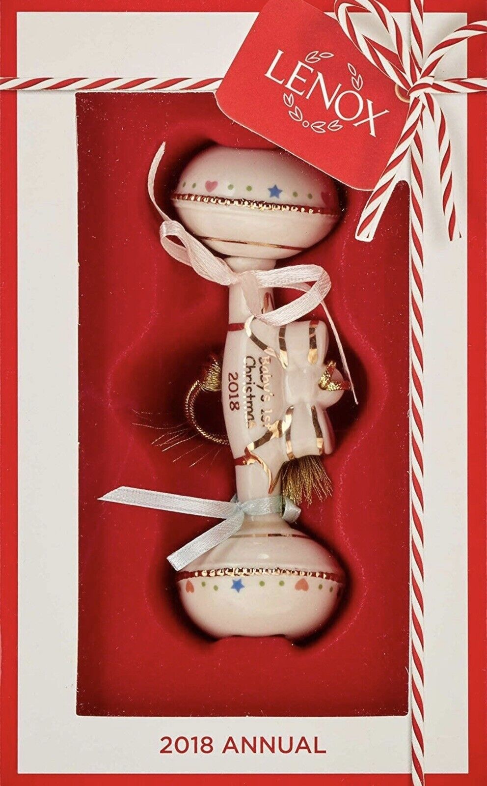 Lenox  Baby First Christmas Rattle Ornaments 2018
