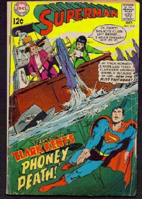 Superman DC National Comics Issue #210 October 1968