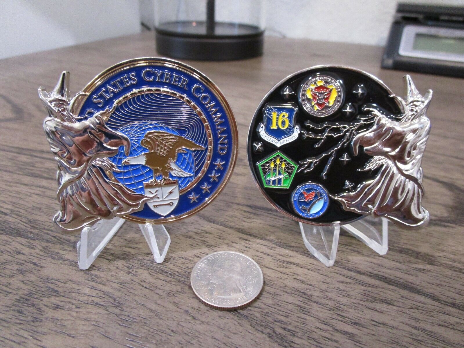 US Cyber Command CYBERCOM USN USAF Army  NSA Wizard Challenge Coin