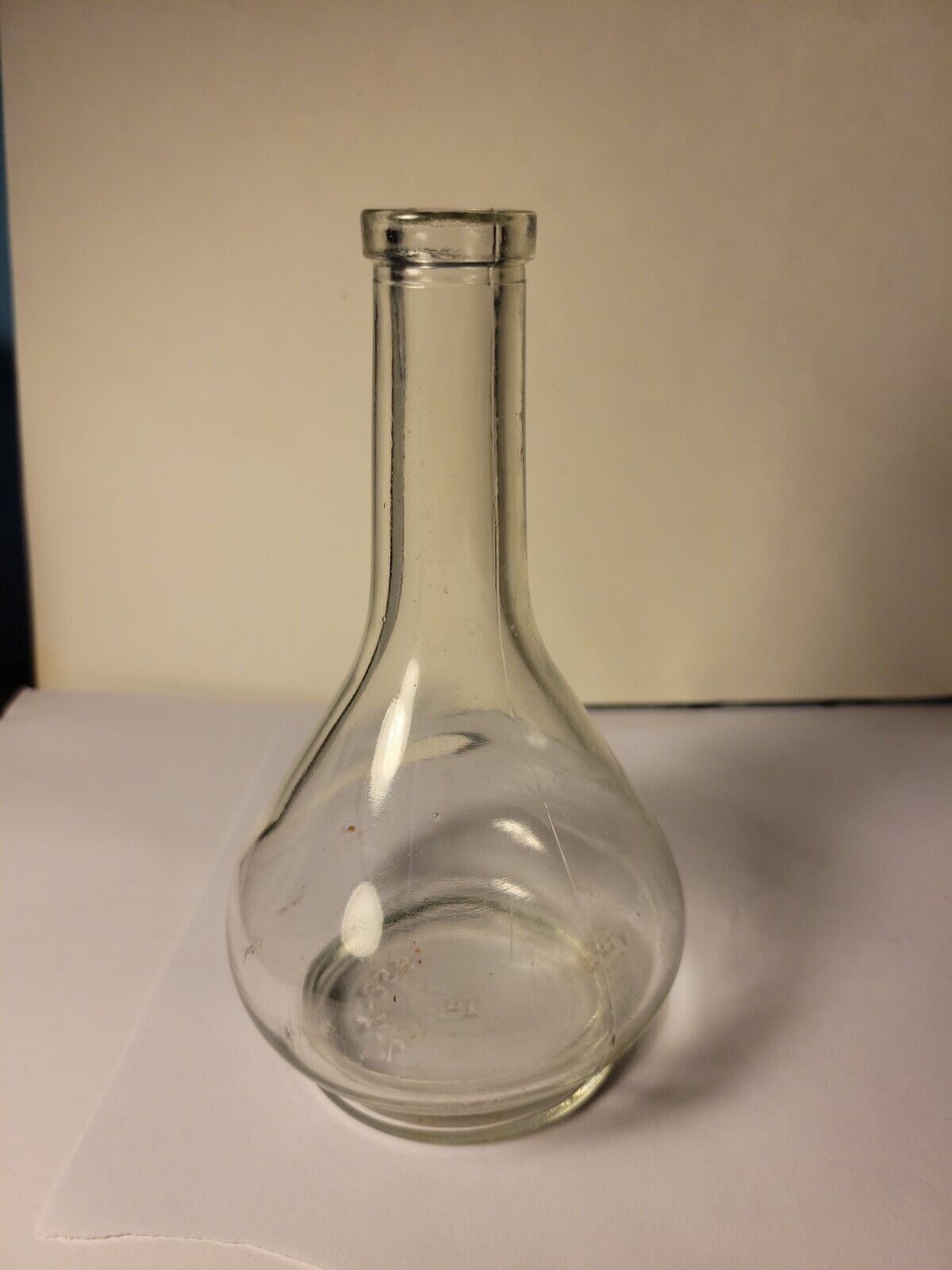 Vintage Clear Glass Liquor Bottle