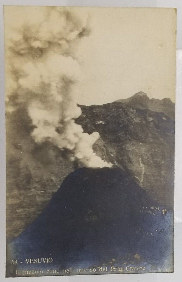 Postcard Mount Vesuvius Volcano Italy Posted 1926