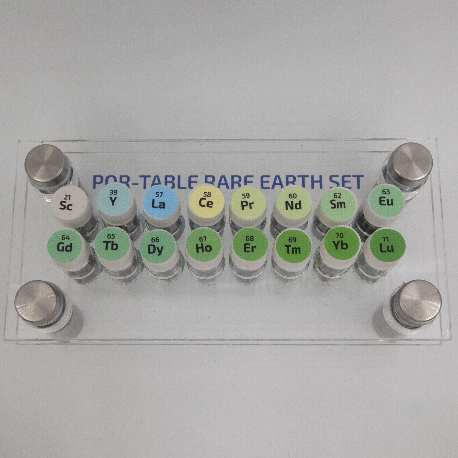 POR-Table Rare Earth Metal Set 0.5g x 16 Bottles Periodic Table Elements Sample