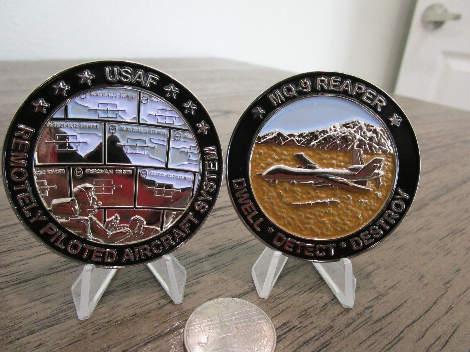 Remotely Piloted Aircraft MQ-9 Reaper USAF Drone Challenge Coin