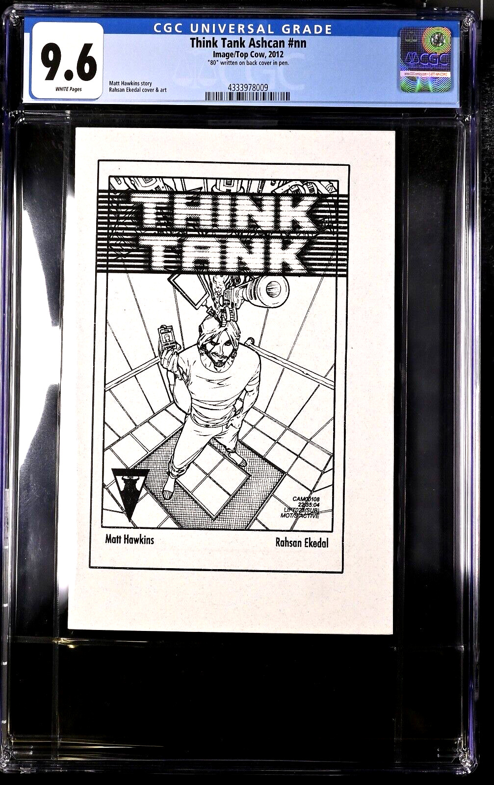 Think Tank 1 RARE Ashcan  CGC 9.6 Image Top Cow 80 of 150 2012 Hawkins & Ekedal