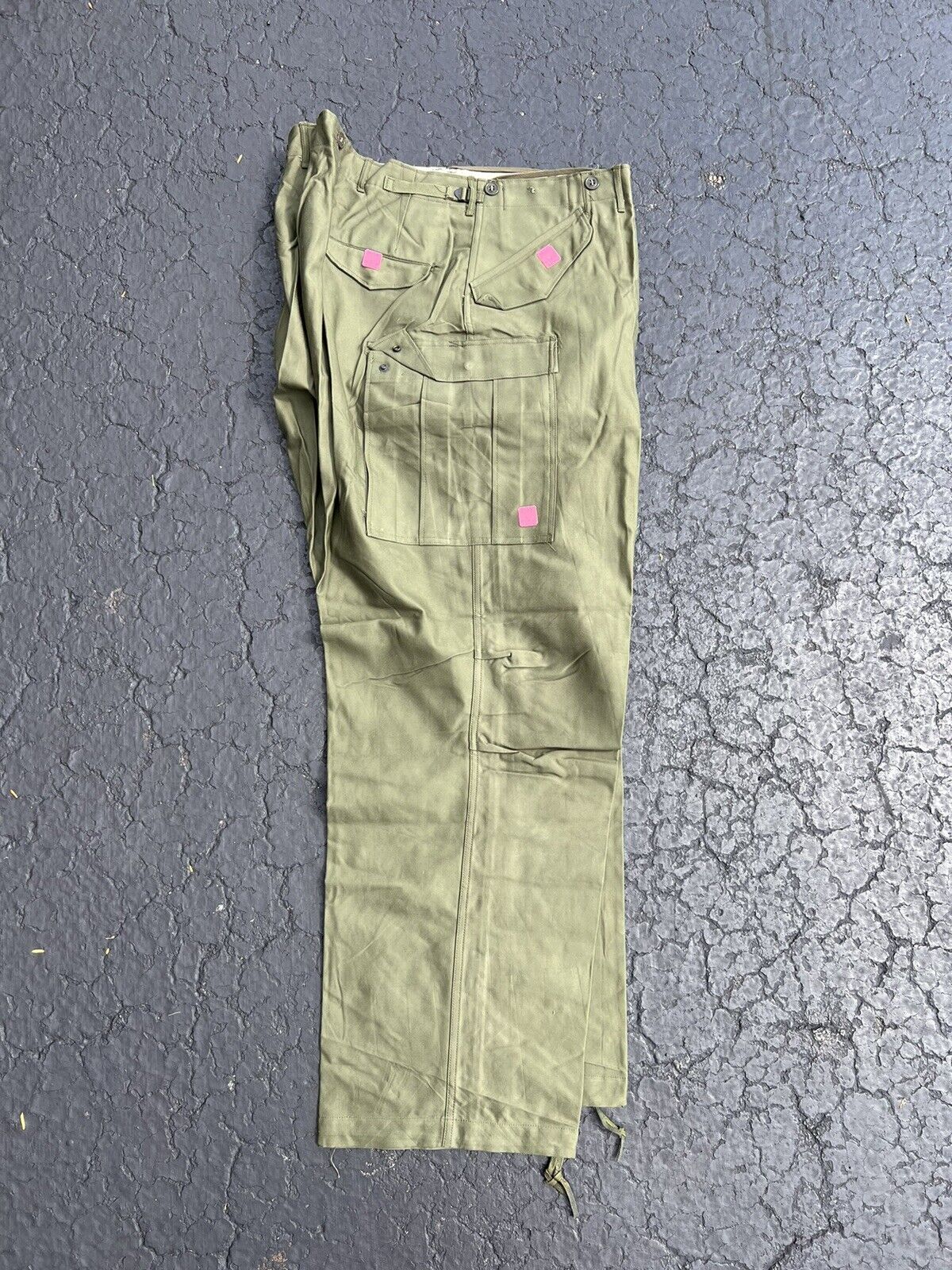 Vtg NOS M51 OD Field Trousers Shell Field M-1951 size XL Long cutter tags mint