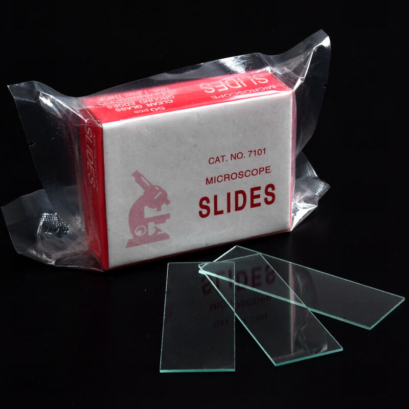 Microscope Slide Kit Blank Glass Slides and Square Cover Slips for Lab Medical