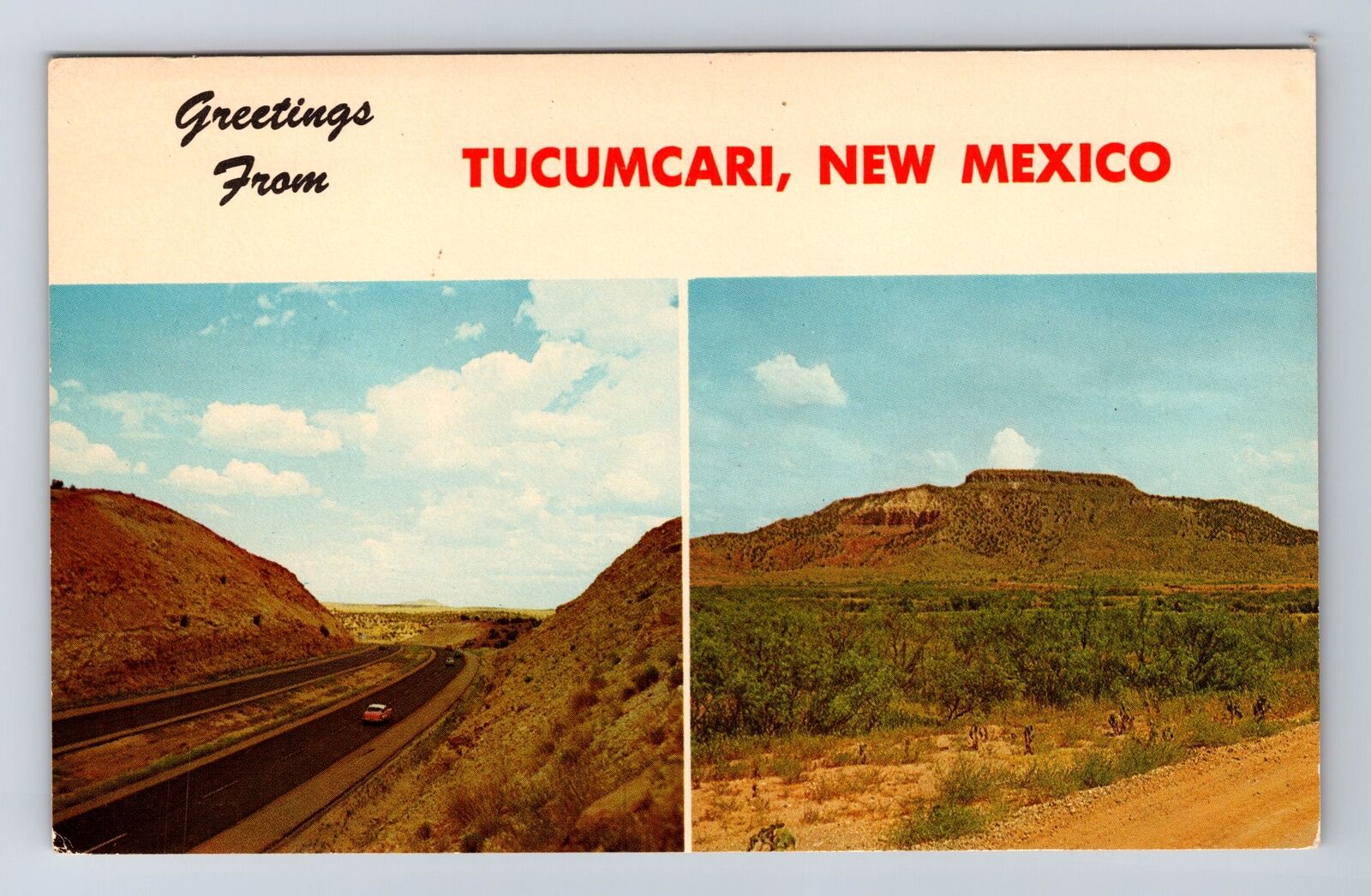 Tucumcari NM-New Mexico, Scenic Greetings, Antique Souvenir Vintage Postcard