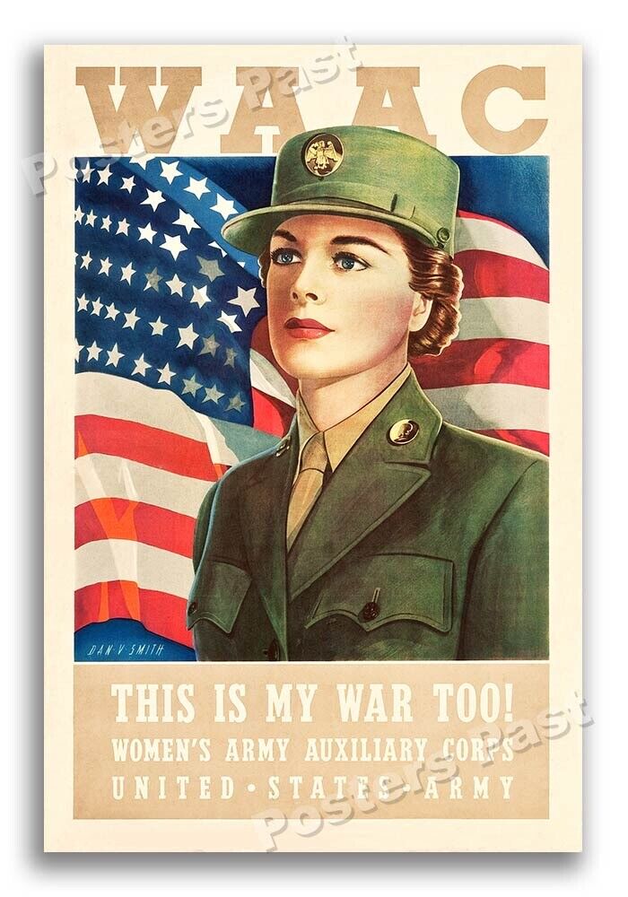 1943 “Join the WAAC” Vintage Style WW2 recruiting Poster - 24x36