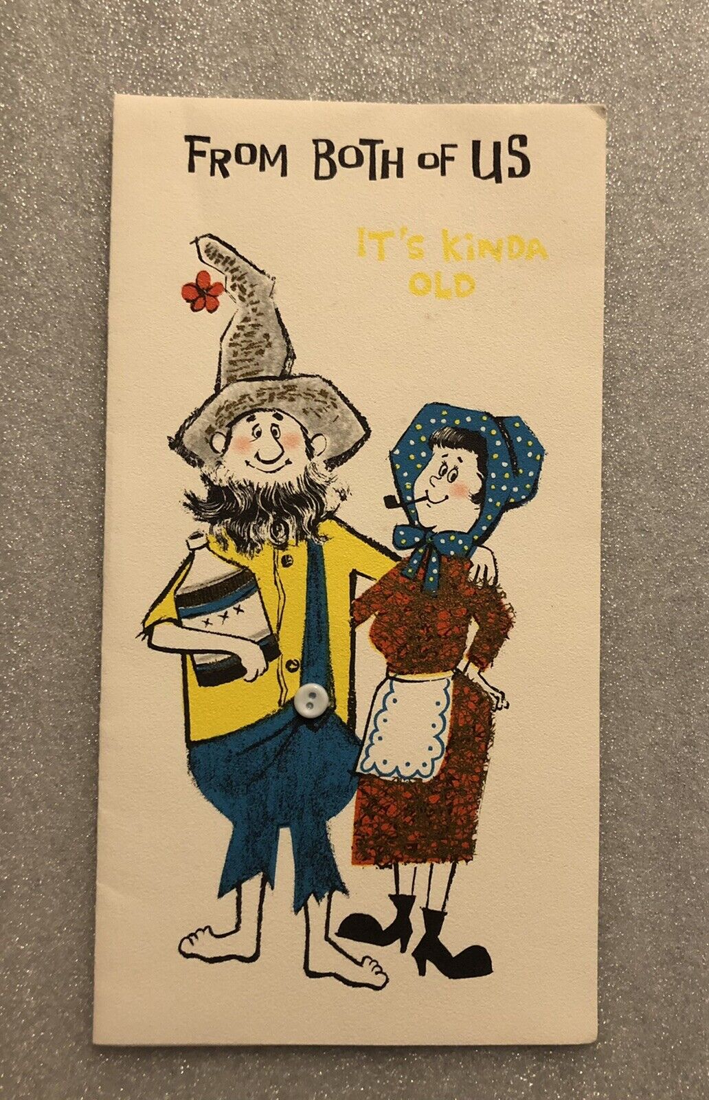 Vintage Happy Birthday Greeting Card Paper Collectible Odd Couple