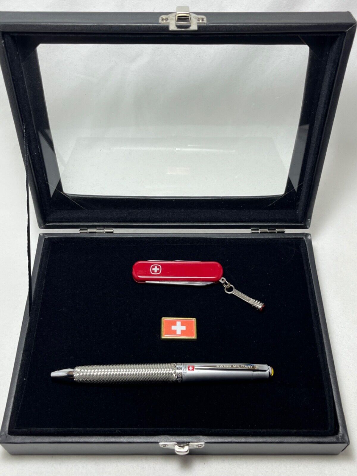 Wenger Esquire 65mm Delmont + Swiss Military Ltd Ed Pen + Leather Holders + Box