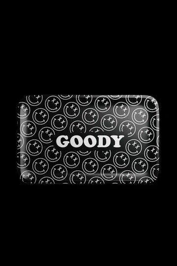 Goody Glass - Black Pattern Face Rolling Tray (Medium)