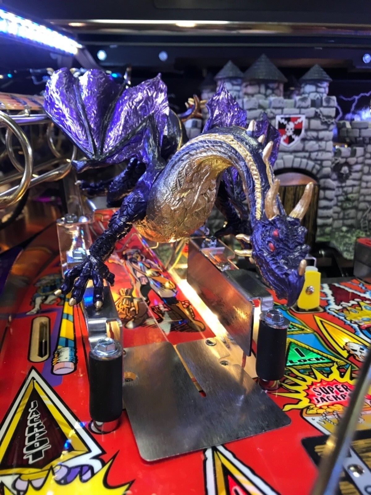 AWESOME New Medieval Madness or Remake Pinball Machine Dragon Ramp Mod (MMR)