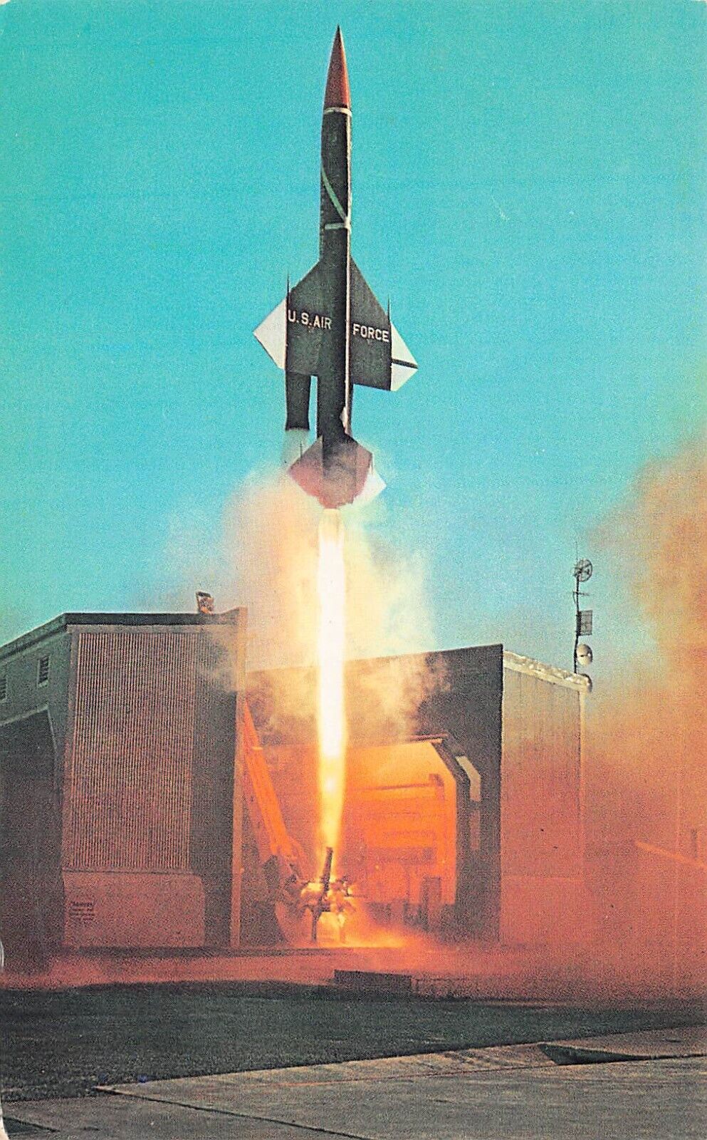 Boeing CIM-10 USAF Bomarc Rocket Cold War Missile Launch Vtg Postcard B36